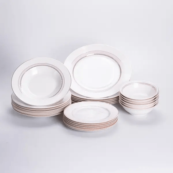 Столовий сервіз з порцеляни Lora на 6 осіб 24 предмети HP-HK-4 – купити в Україні недорого