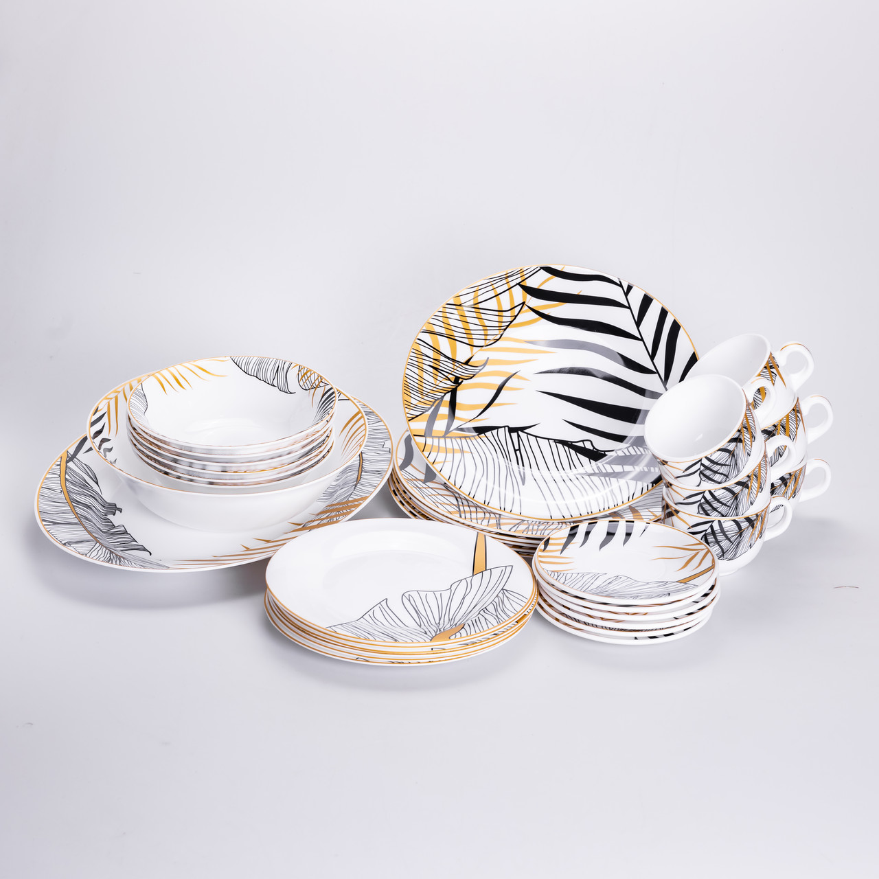 Столовий сервіз з порцеляни Palm на 6 осіб 32 предмети HP-HK-7_HP-HK-7_Milantium_1