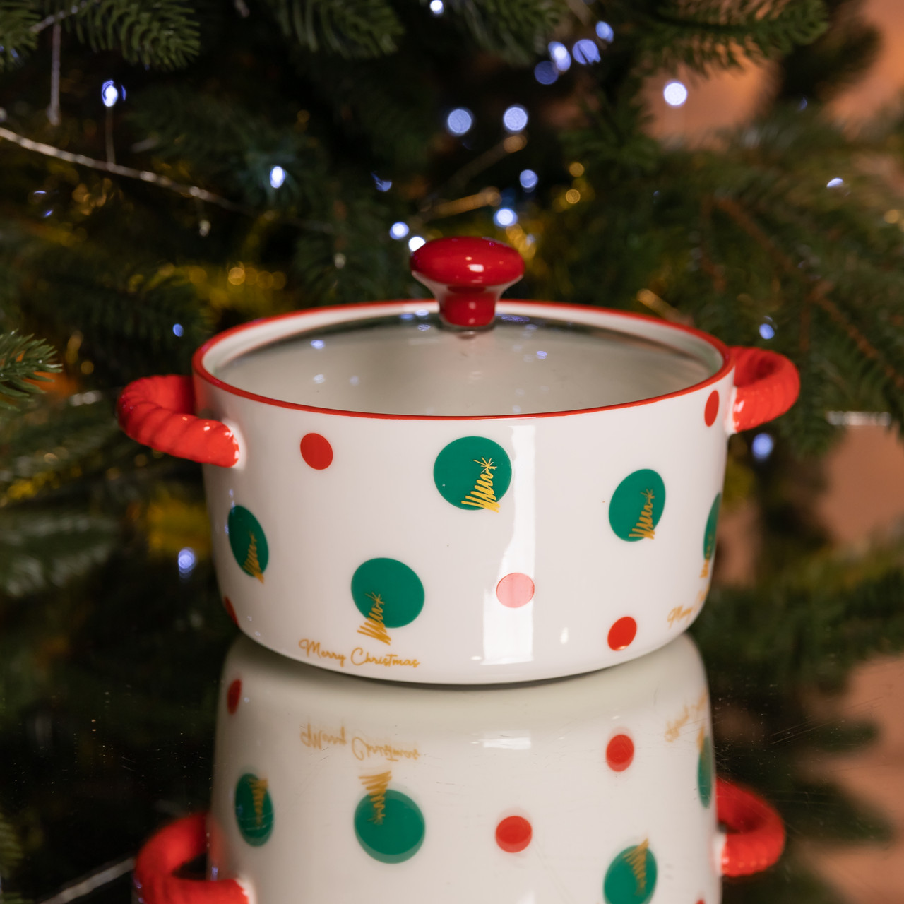 Супниця порцелянова Christmas Tree новорічна  800 (мл) з кришкою Yiwu FM-CS-9D_FM-CS-9D_Milantium_1