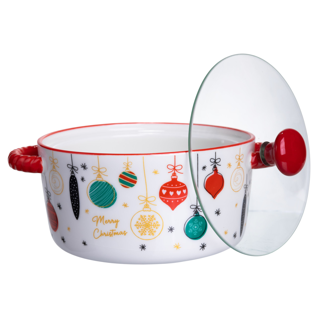 Супниця порцелянова Merry Christmas новорічна  800 (мл) з кришкою Yiwu FM-CS-9B_FM-CS-9B_Milantium_3