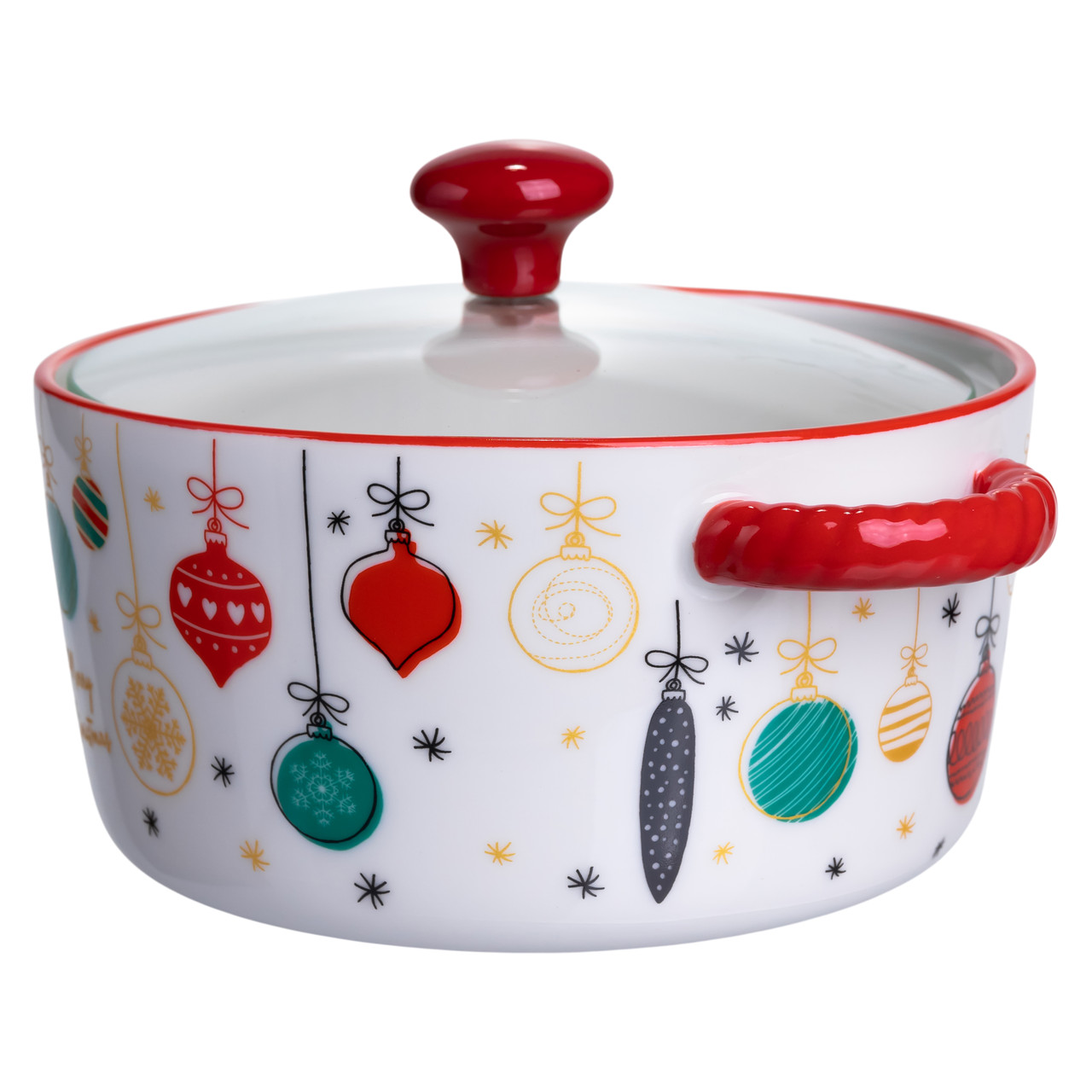 Супниця порцелянова Merry Christmas новорічна  800 (мл) з кришкою Yiwu FM-CS-9B_FM-CS-9B_Milantium_4