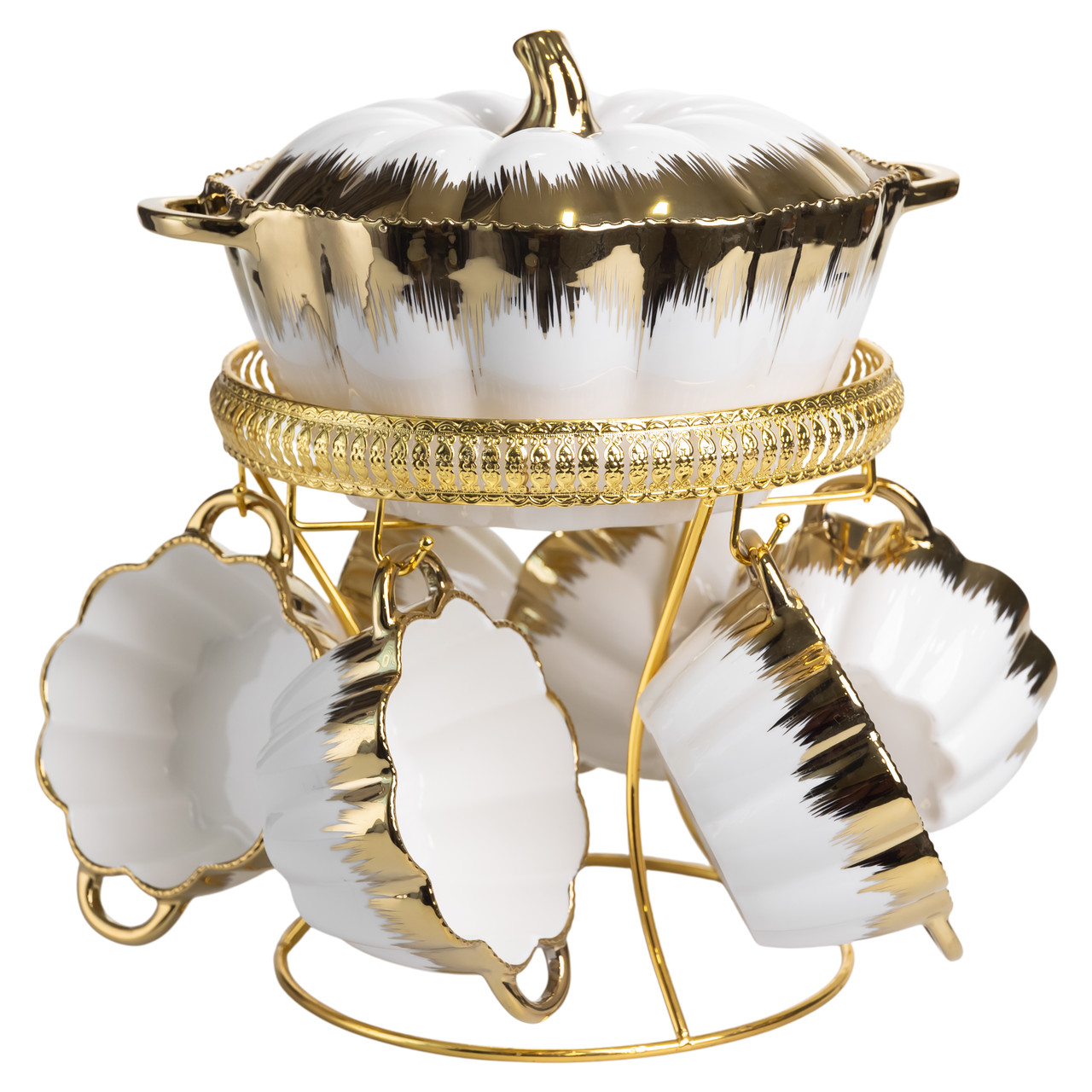 Суповой сервиз на 6 персон супница 2 (л) на подставке с бульонницами 350 (мл) ML152_ML152_Milantium_1