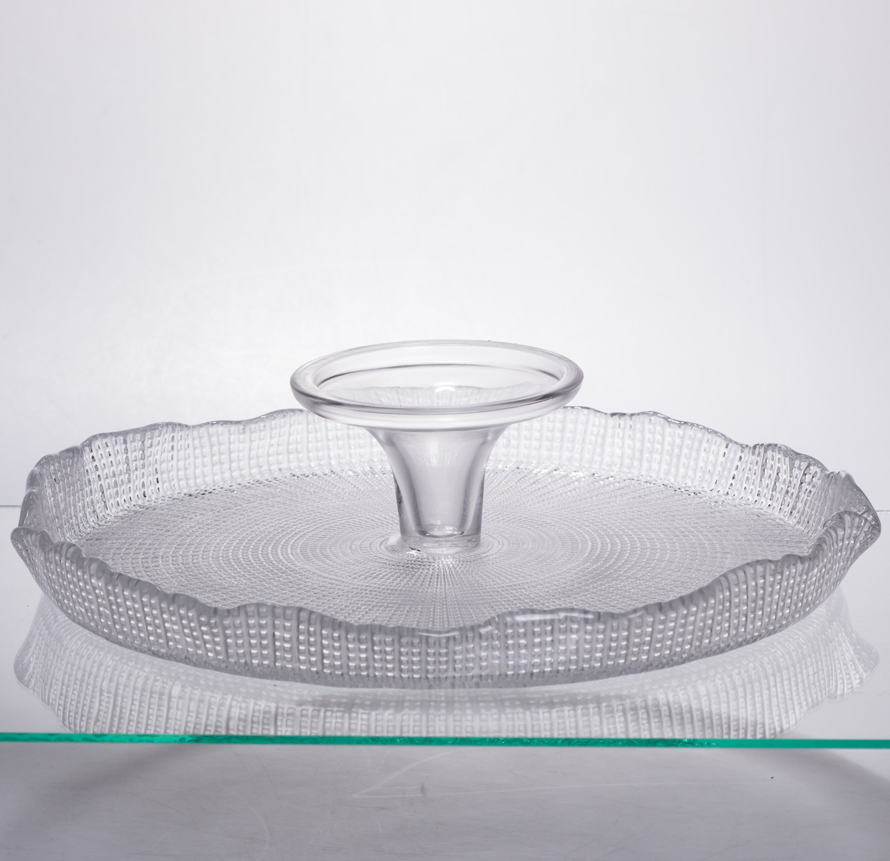 Тортівниця трансформер скляна на ножці