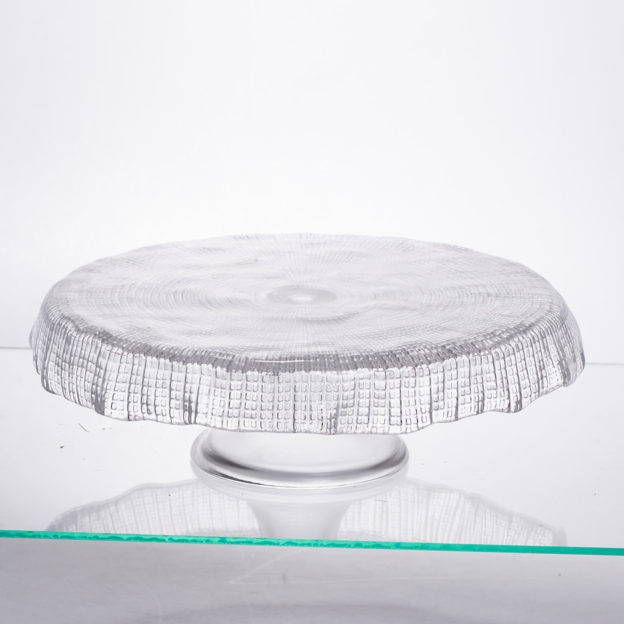 Тортівниця скляна на ніжці прозора Yiwu 64486-54 - купить в Украине недорого