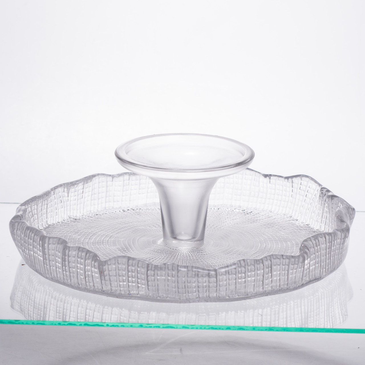 Тортівниця скляна на ніжці прозора Yiwu 64486-54_64486-54_Milantium_3