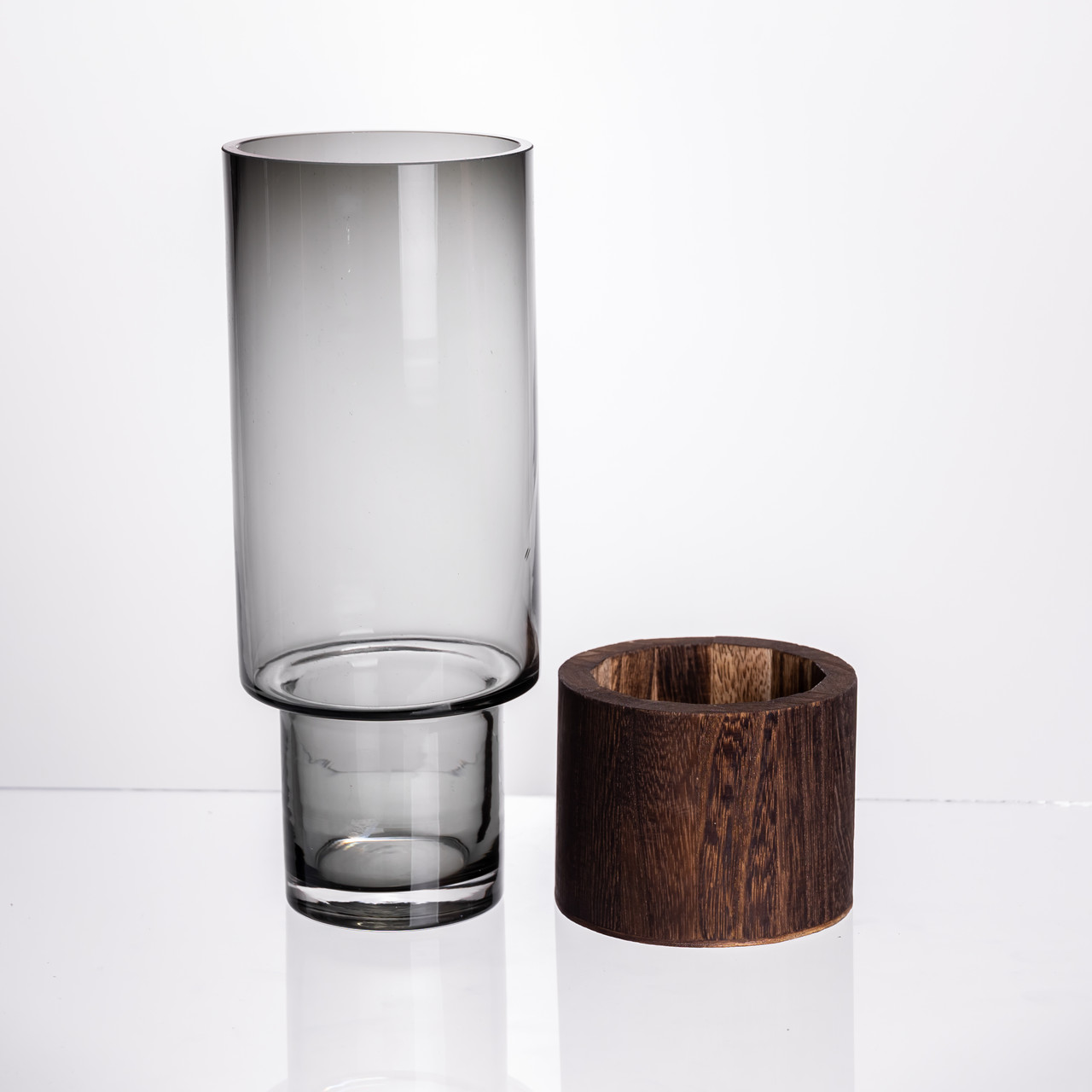 Ваза для квітів кругла скляна 25.5 (см) декоративна HP-19-162-2_HP-19-162-2_Milantium_2