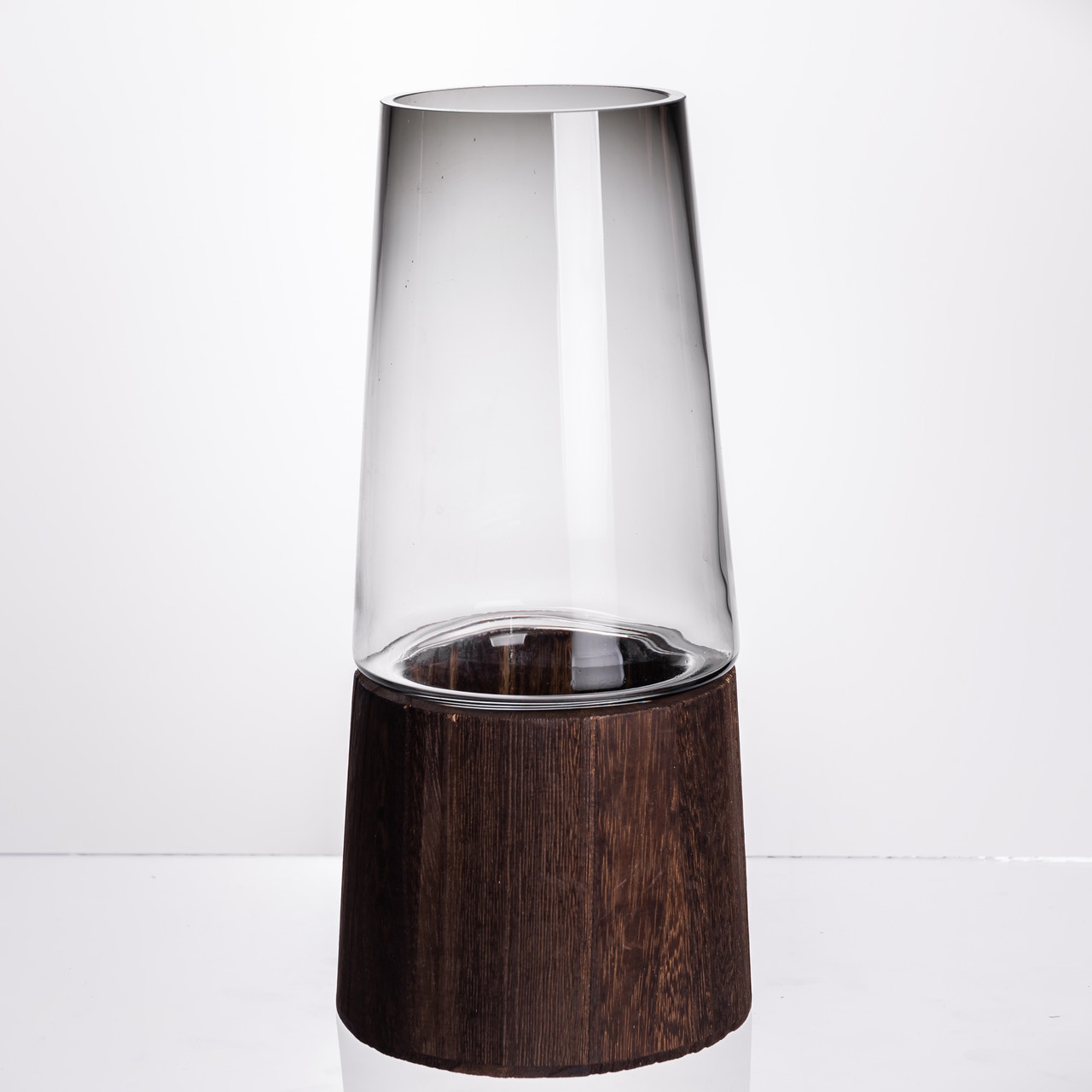 Ваза для квітів кругла скляна 29 (см) декоративна ваза 2 (л) із товстого скла HP-19-161-1 – купити в Україні недорого