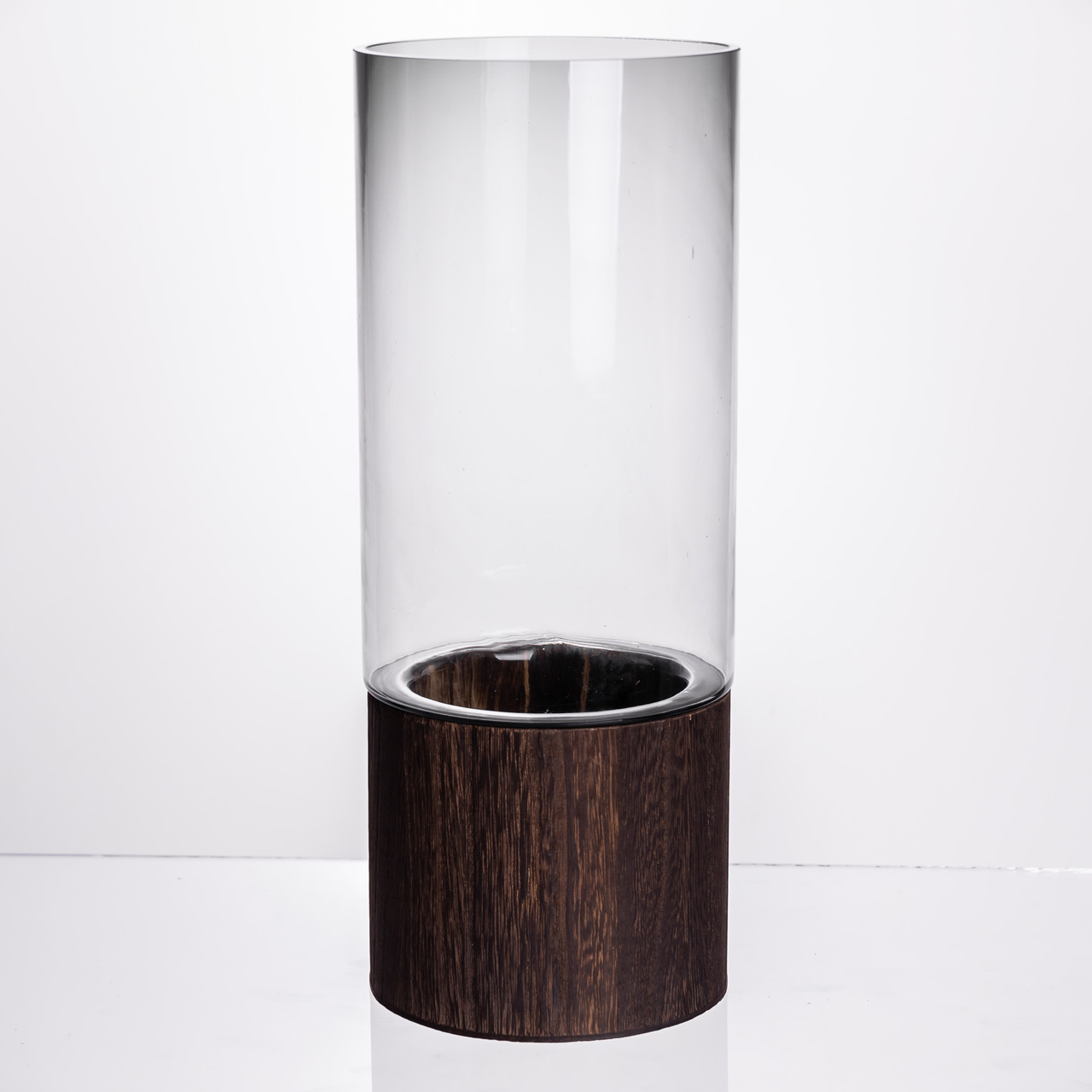 Ваза для квітів кругла скляна 30.5 (см) декоративна ваза 2.5 (л) із товстого скла HP-19-162-1 – купити в Україні недорого