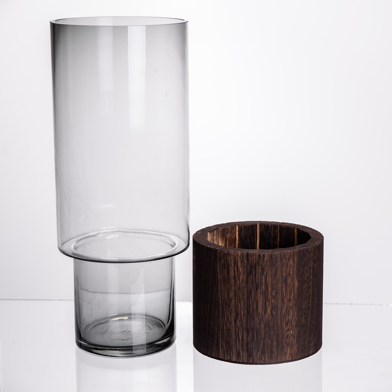 Ваза для квітів кругла скляна 30.5 (см) декоративна ваза 2.5 (л) із товстого скла HP-19-162-1_HP-19-162-1_Milantium_2