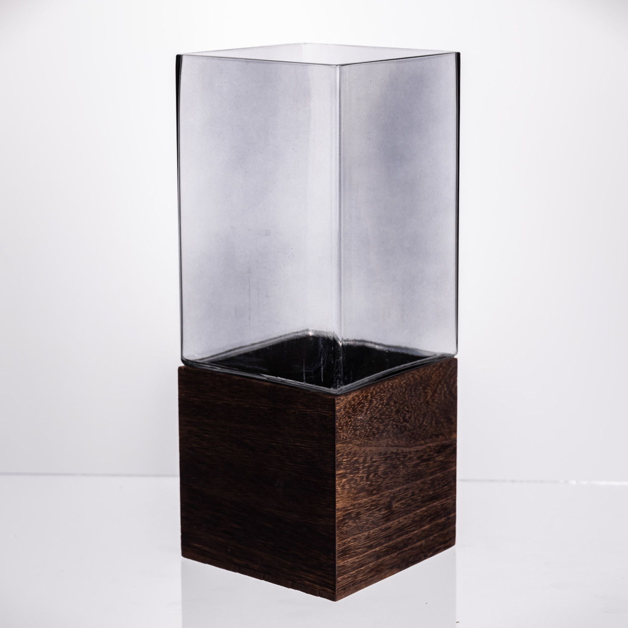 Ваза для квітів кругла скляна, декоративна прозора ваза з товстого скла HP-19-160-5 – купити в Україні недорого