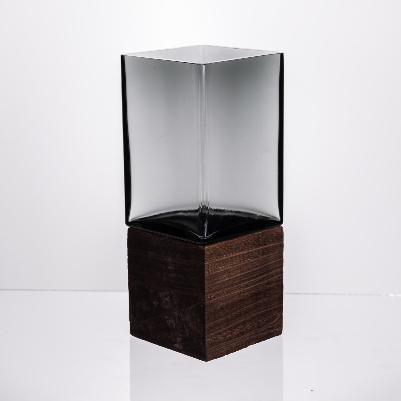 Ваза для квітів квадратная скляна 10×10×25 (см) декоративна ваза 1.5 (л) із товстого скла HP-19-160-3 – купити в Україні недорого