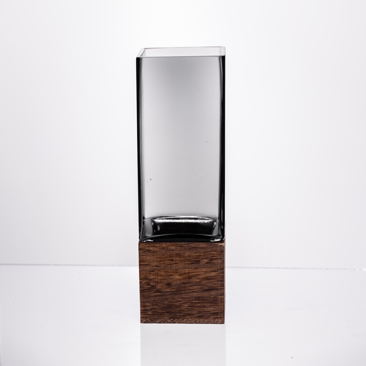 Ваза для квітів квадратная скляна 8×8×25 (см) декоративна ваза 900 (мл) із товстого скла HP-19-160-2_HP-19-160-2_Milantium_2