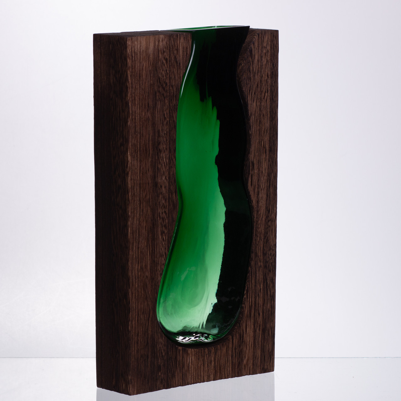 Скляна прозора ваза прямокутна, декоративна ваза для дому стильна для квітів HP-32-2 – купити в Україні недорого