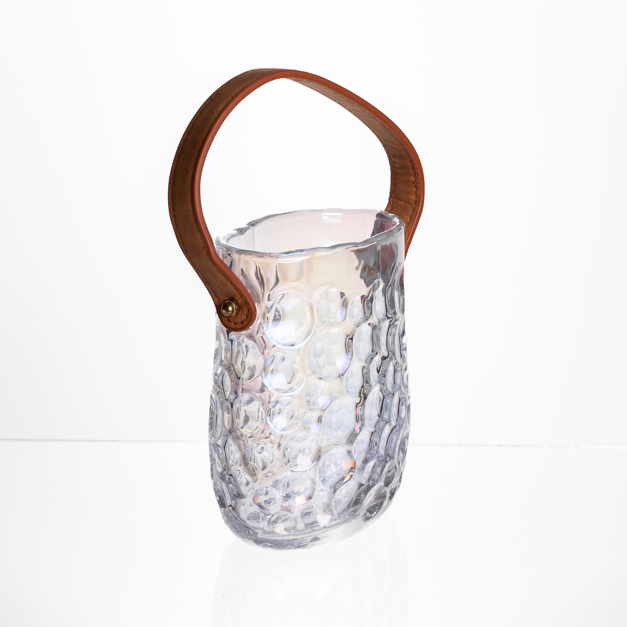 Ваза сумочка з ручкою 11.5×7.5×15 см декоративна Прозора HP-19-153-3_HP-19-153-3_Milantium_2