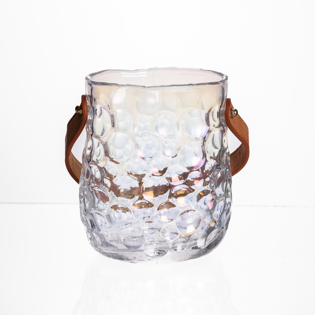 Ваза сумочка з ручкою 11.5×7.5×15 см декоративна Прозора HP-19-153-3_HP-19-153-3_Milantium_3