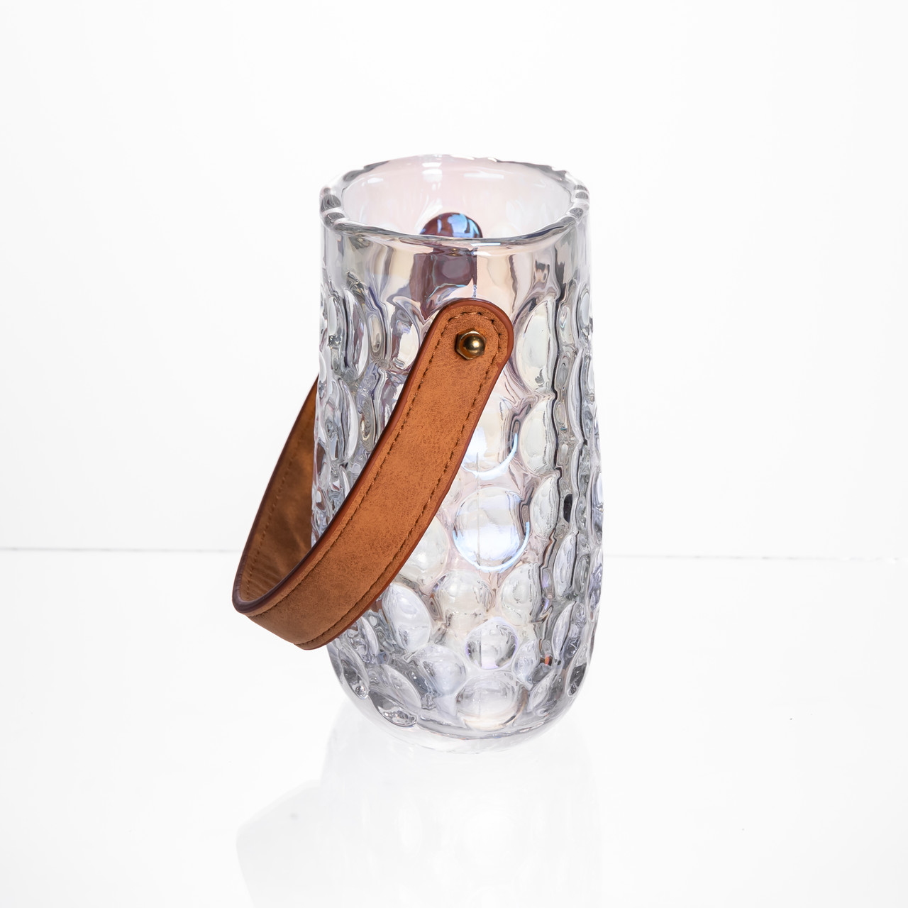 Ваза сумочка з ручкою 11.5×7.5×15 см декоративна Прозора HP-19-153-3_HP-19-153-3_Milantium_4