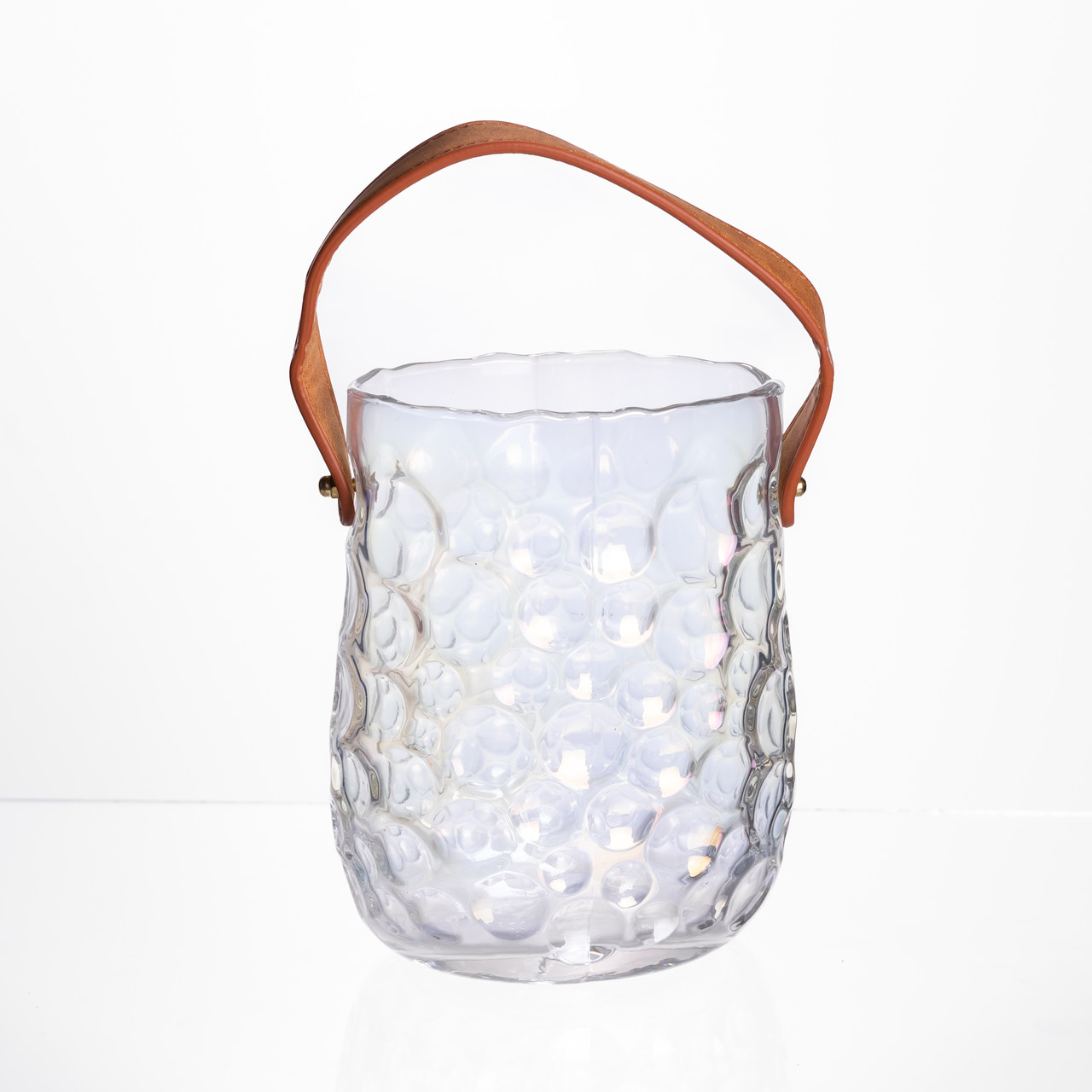 Ваза сумочка з ручкою 13×9.5×18 (см) декоративна скляна ваза для квітів 1.2 (л) Прозорий HP-19-153-6 – купити в Україні недорого