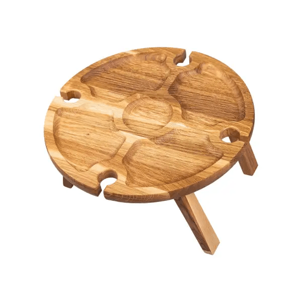 Винний круглий столик з дерева 35х35х18 см на ніжках BWR35018S_BWR35018S_Milantium_2