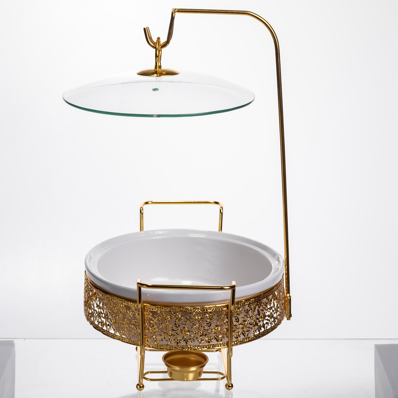 Марміт порцеляновий настільний овальний 2 л на підставці YL-75 – купити в Україні недорого