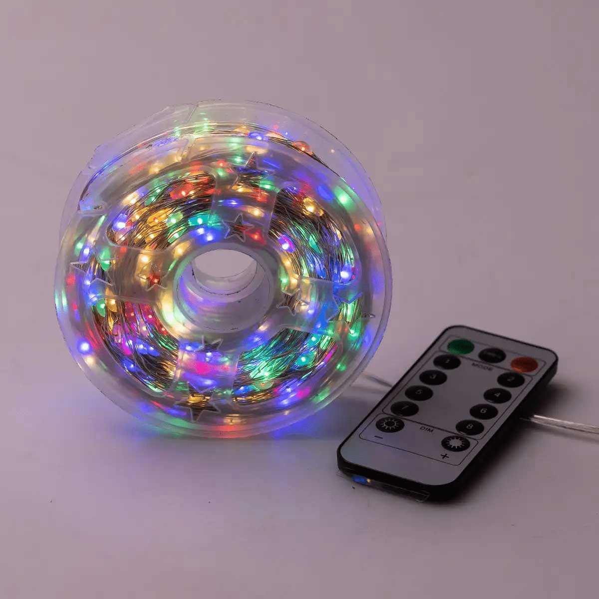 Світлодіодна гірлянда Роса нитка 500 LED длина 50 м від мережі біла нитка з пультом Мультиколор 500L50MWМL_500L50MWМL_Milantium_1